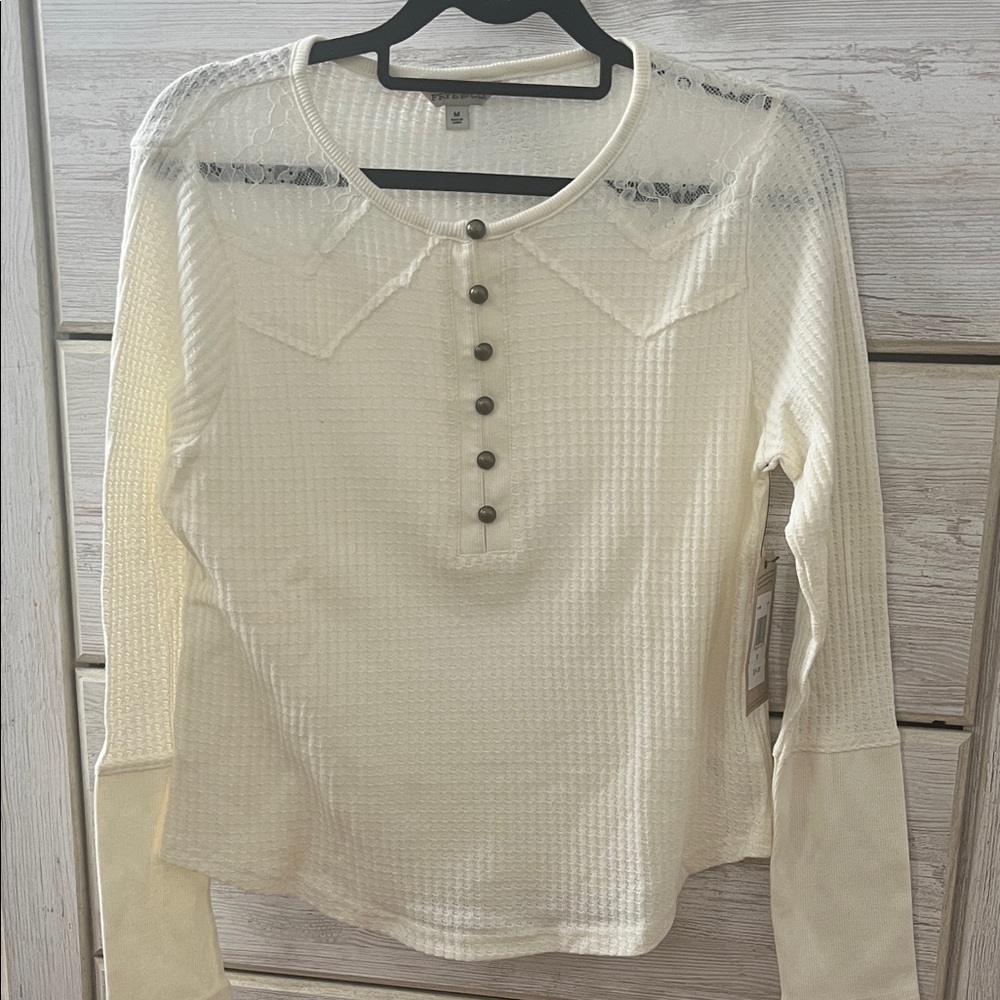FRYE AND CO. Cream Button-Down Shirt
